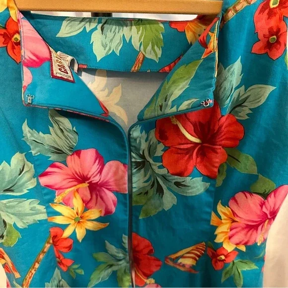 Caribbean Joe Women's Floral Sleeveless Dress Multicolor M Spring Summer Casual - Picture 3 of 10